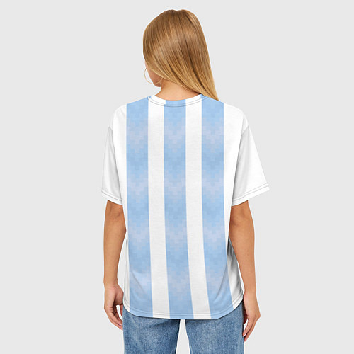 Женская футболка оверсайз Сборная Аргентины / 3D-принт – фото 4
