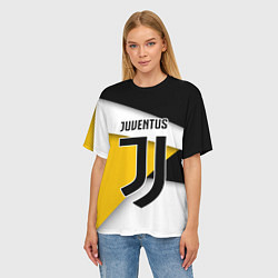 Футболка оверсайз женская FC Juventus, цвет: 3D-принт — фото 2