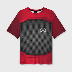 Футболка оверсайз женская Mercedes Benz: Metal Sport, цвет: 3D-принт