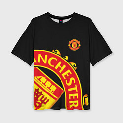 Футболка оверсайз женская FC Man United: Black Exclusive, цвет: 3D-принт