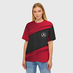 Футболка оверсайз женская Mercedes Benz: Red Sport, цвет: 3D-принт — фото 2