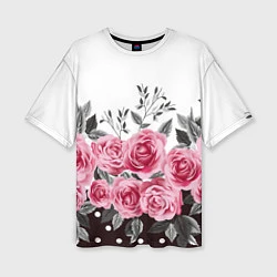 Женская футболка оверсайз Roses Trend