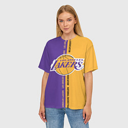 Футболка оверсайз женская NBA: LA Lakers, цвет: 3D-принт — фото 2