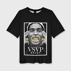 Футболка оверсайз женская ASAP Rocky: Gold Edition, цвет: 3D-принт