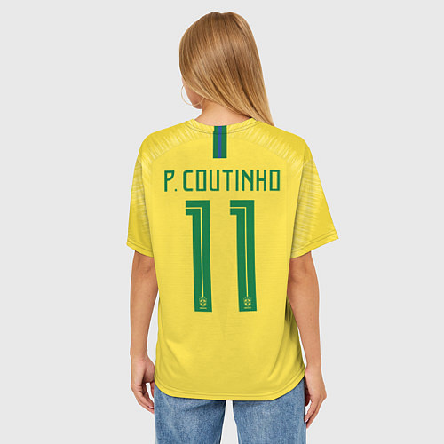 Женская футболка оверсайз Coutinho Home WC 2018 / 3D-принт – фото 4