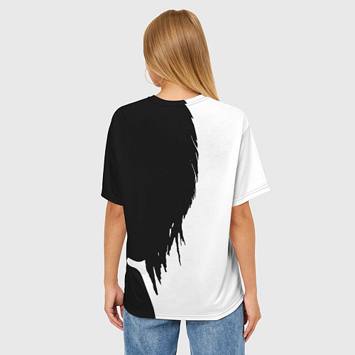 Женская футболка оверсайз Skillet Shadow / 3D-принт – фото 4