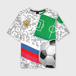 Футболка оверсайз женская Русский футбол, цвет: 3D-принт