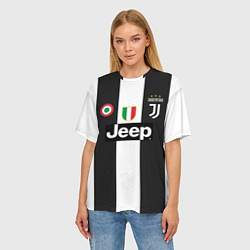 Футболка оверсайз женская FC Juventus 18-19, цвет: 3D-принт — фото 2