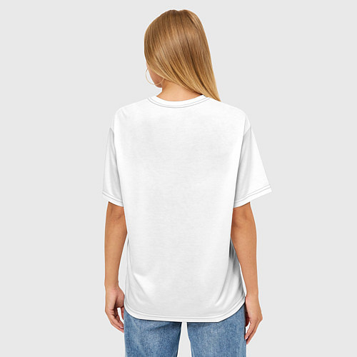 Женская футболка оверсайз Marshmallow: White Only / 3D-принт – фото 4