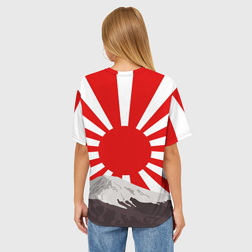 Женская футболка оверсайз Japanese Godzilla / 3D-принт – фото 4