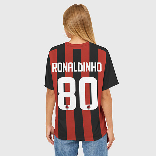 Женская футболка оверсайз AC Milan: Ronaldo Retro / 3D-принт – фото 4