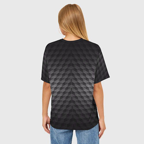 Женская футболка оверсайз PUBG: Carbon Style / 3D-принт – фото 4