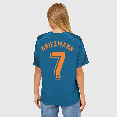 Женская футболка оверсайз Griezmann alternative 18-19 / 3D-принт – фото 4