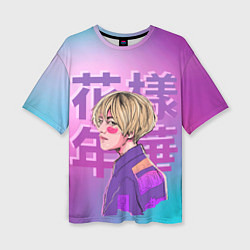 Футболка оверсайз женская Taehyung BTS, цвет: 3D-принт