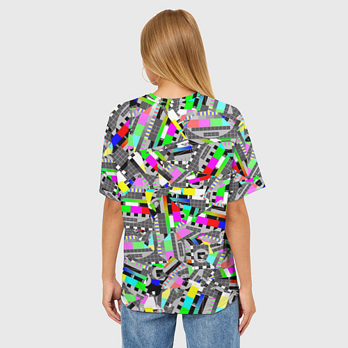 Женская футболка оверсайз Экран профилактики / 3D-принт – фото 4