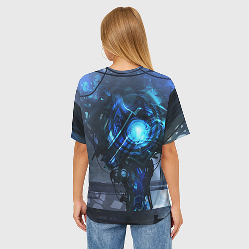 Женская футболка оверсайз Cyberpunk 2077 / 3D-принт – фото 4