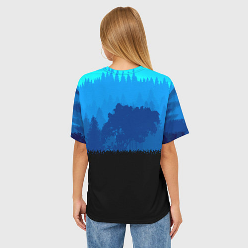 Женская футболка оверсайз RDR 2: Blue Style / 3D-принт – фото 4