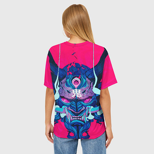 Женская футболка оверсайз Мифический зверь / 3D-принт – фото 4
