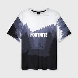 Женская футболка оверсайз Fortnite: Dark Forest