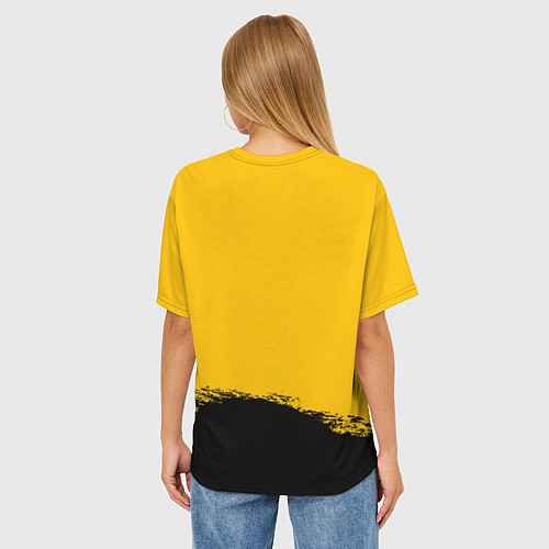 Женская футболка оверсайз 21 Pilots: Yellow Logo / 3D-принт – фото 4