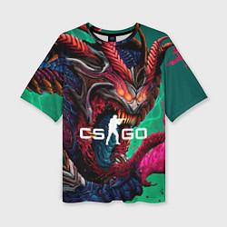 Футболка оверсайз женская CS GO hyper beast skin, цвет: 3D-принт