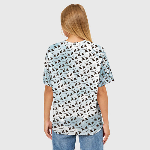 Женская футболка оверсайз Marshmello DAB / 3D-принт – фото 4