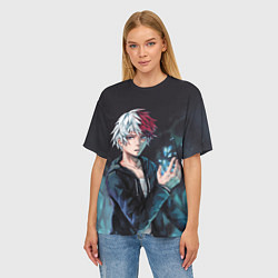 Футболка оверсайз женская Лёд, цвет: 3D-принт — фото 2