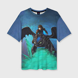Футболка оверсайз женская Как приручить дракона, цвет: 3D-принт