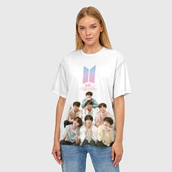 Футболка оверсайз женская Take love BTS, цвет: 3D-принт — фото 2