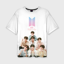 Футболка оверсайз женская Take love BTS, цвет: 3D-принт