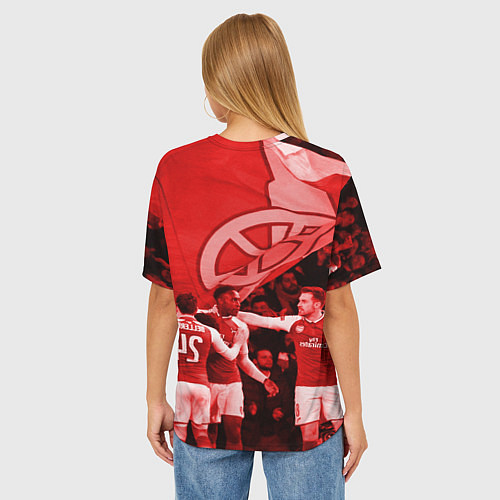Женская футболка оверсайз Arsenal / 3D-принт – фото 4