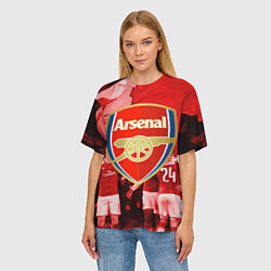 Футболка оверсайз женская Arsenal, цвет: 3D-принт — фото 2