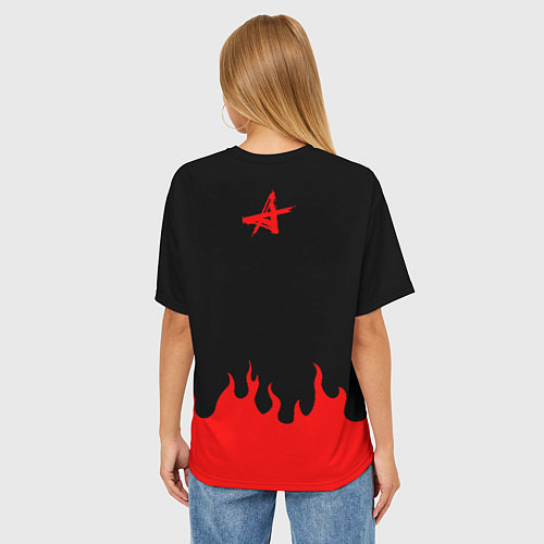 Женская футболка оверсайз АлисА стар / 3D-принт – фото 4
