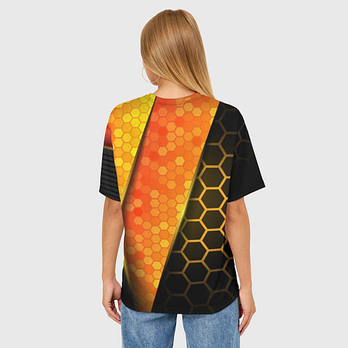 Женская футболка оверсайз Mass Effect N7 / 3D-принт – фото 4