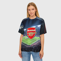 Футболка оверсайз женская FC Arsenal, цвет: 3D-принт — фото 2