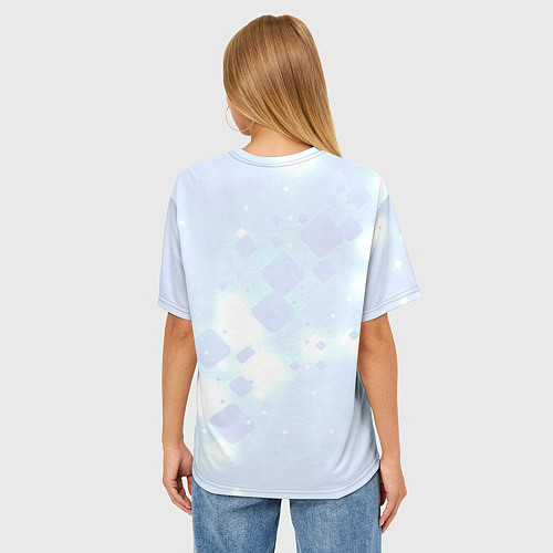 Женская футболка оверсайз Кубик Рубика / 3D-принт – фото 4