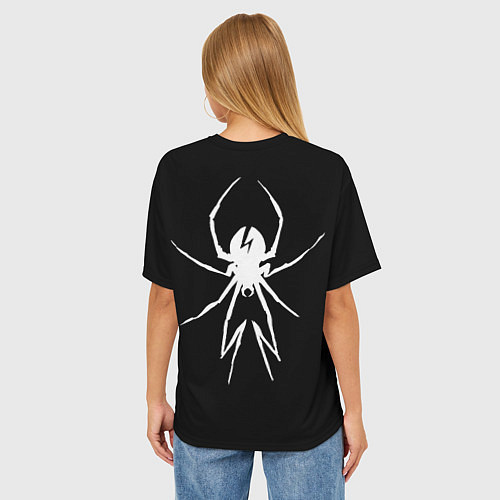 Женская футболка оверсайз My Chemical Romance spider / 3D-принт – фото 4