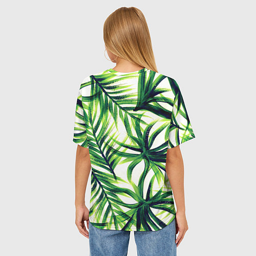 Женская футболка оверсайз Тропики / 3D-принт – фото 4
