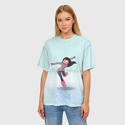 Футболка оверсайз женская Фигурное катание, цвет: 3D-принт — фото 2