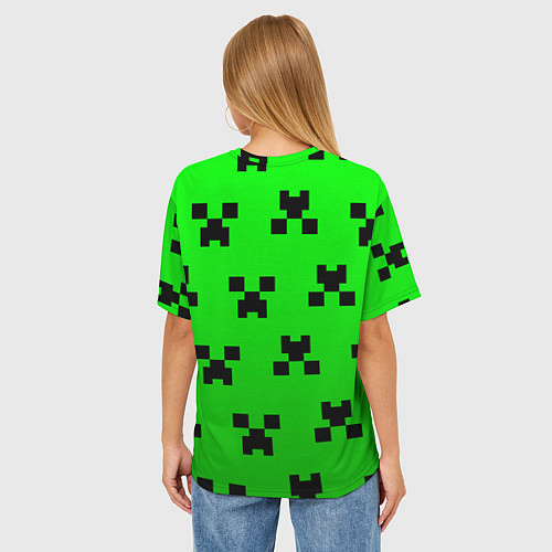 Женская футболка оверсайз MINECRAFT / 3D-принт – фото 4