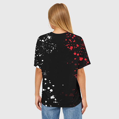 Женская футболка оверсайз Stigmata / 3D-принт – фото 4