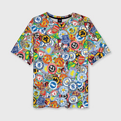 Футболка оверсайз женская Английская Премьер Лига, цвет: 3D-принт