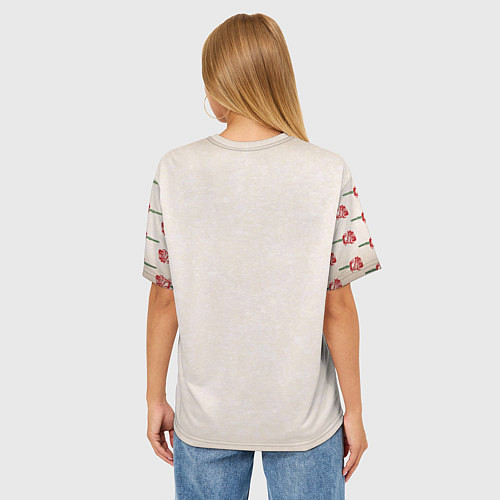 Женская футболка оверсайз ТИКТОКЕР - PAYTON MOORMEIE / 3D-принт – фото 4