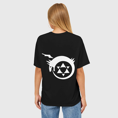Женская футболка оверсайз Стальной алхимик / 3D-принт – фото 4