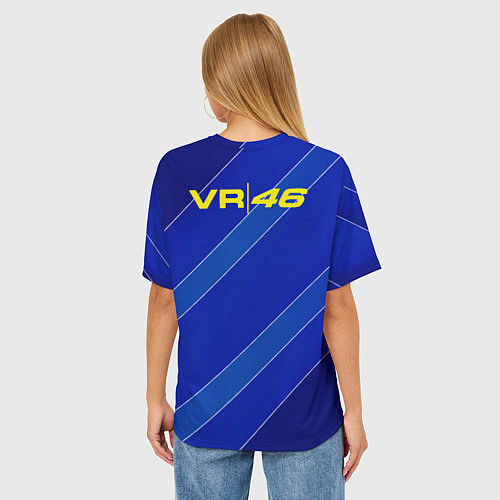 Женская футболка оверсайз Valentino Rossi / 3D-принт – фото 4