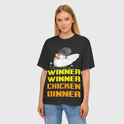 Футболка оверсайз женская Winner Chicken Dinner, цвет: 3D-принт — фото 2