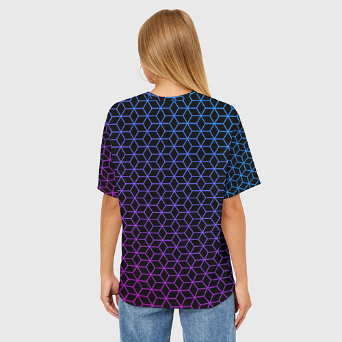 Женская футболка оверсайз Geometry / 3D-принт – фото 4