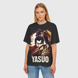 Футболка оверсайз женская Yasuo, цвет: 3D-принт — фото 2