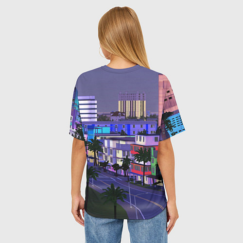 Женская футболка оверсайз Grand Theft Auto Vice City / 3D-принт – фото 4