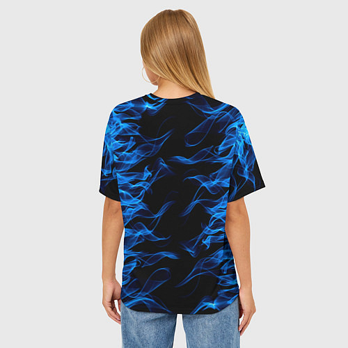 Женская футболка оверсайз Brawl Stars shark / 3D-принт – фото 4